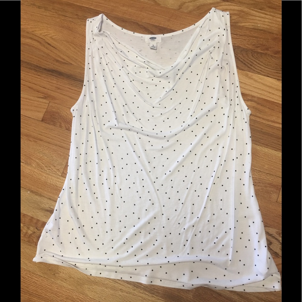 Polka Dot Cowl Neck Tank